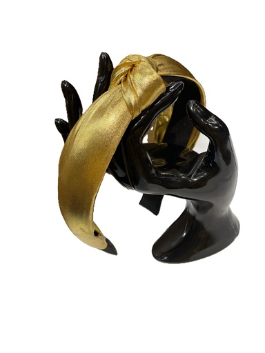 Handmade knotted headband-shimmer brown (copy)