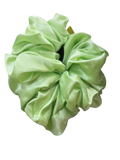 Scrunchie silk fabric-big, yellow green