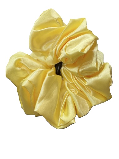 Scrunchie silk fabric-big, yellow