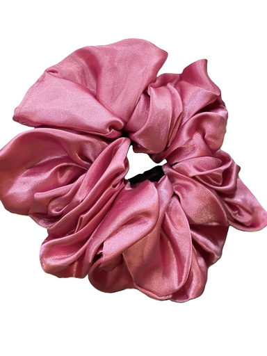 Scrunchie silk fabric-big, old rose pink