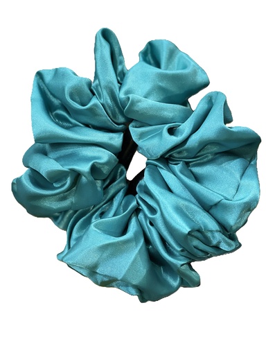 Scrunchie silk fabric-big, sapphire blue