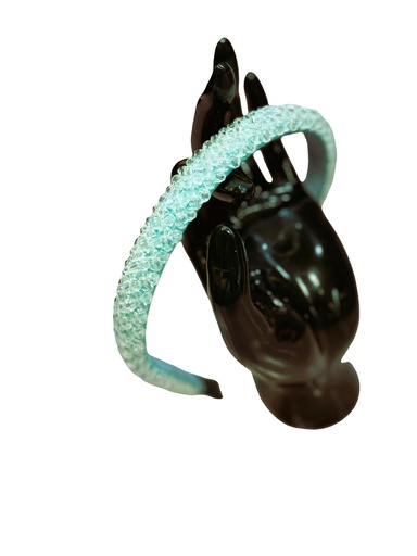 Handmade crystal beads hairband-sky blue