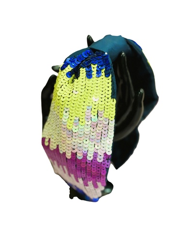 Handmade multi-colored sequenced hairband