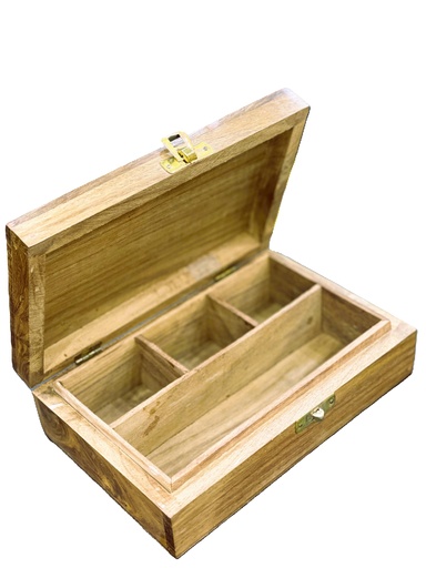 Hand carved box by Studio Inaara