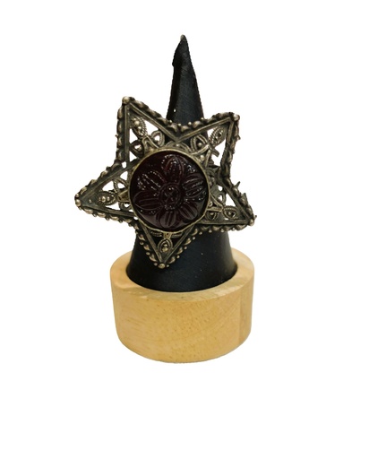 Agate rose quartz oxidized ring (copy)