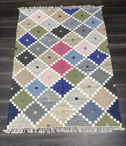 Rabi Wool Dhurrie slate tones blue (copy)