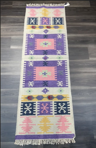 Runner Handwoven Dhurrie-(62x184 cm)