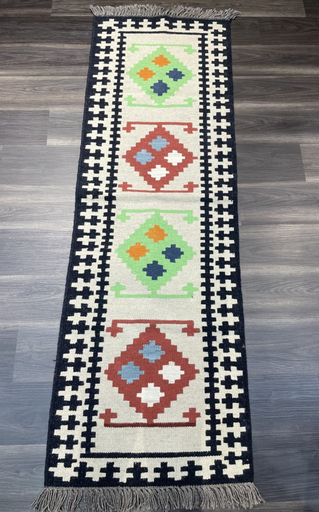 Runner Handwoven Dhurrie-(64x196 cm)