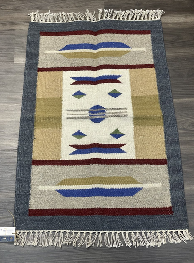 Doormat Handwoven Dhurrie-(59x92 cm)