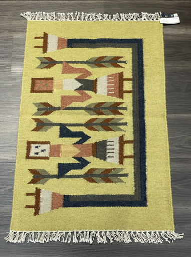 Doormat Handwoven Dhurrie-(63x92 cm)