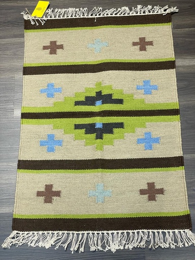 Doormat Handwoven Dhurrie-(63x90 cm)