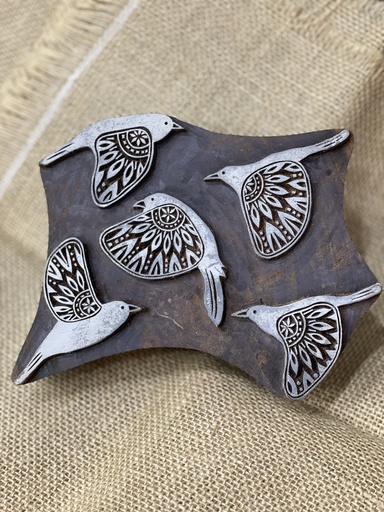 Block Print Stamp-Flying birds
