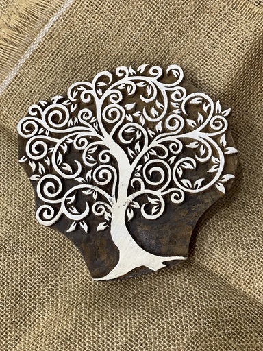 Block Print Wall Decor-Tree of Abundance