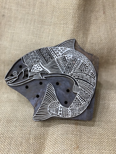 Block Print Stamp-Koi Fish