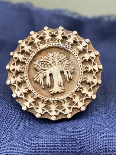 Block Print Stamp-Tree of Life round