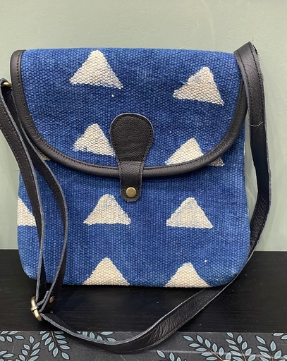 Indigo Block Print Sling Bag