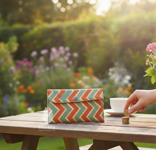 محفظة من قماش عضوي – بنقشة متعرجة