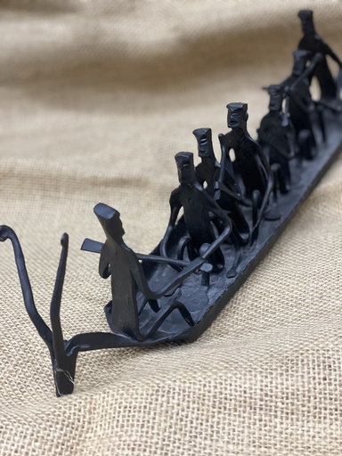 Handcrafted Oryx Dhow Boat w/Men