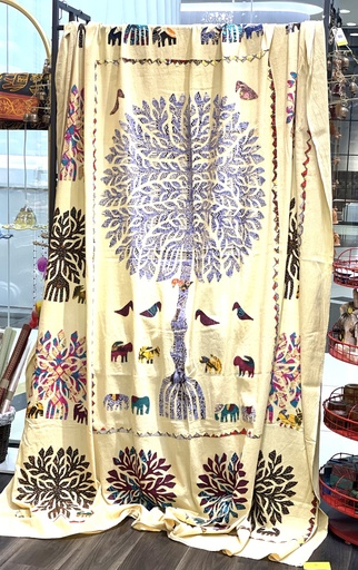 TreeofLife Acrylic Bedspread-Golden