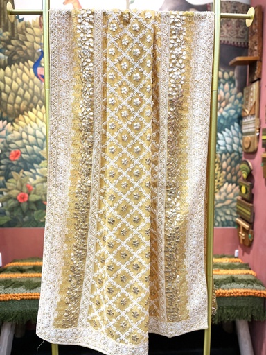 Floral Embroidery Organza Dupatta