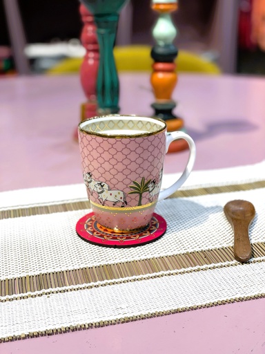Pichwai Pink Coffee Mug