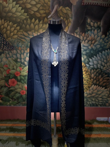Embroidered Kashmiri Shawl-Royal Blue (copy)