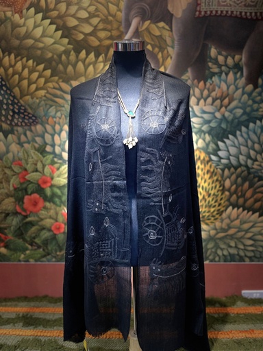 Golden Stud Embellished Kashmiri Shawl (copy)