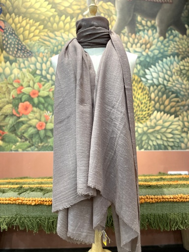 Angora Dushala Shawl-Light Brown/XL