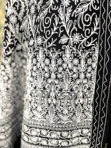 Handstitched Lining Full Shawl-Black (copy)