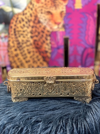 Rectangular Carved Incense Burner-Long