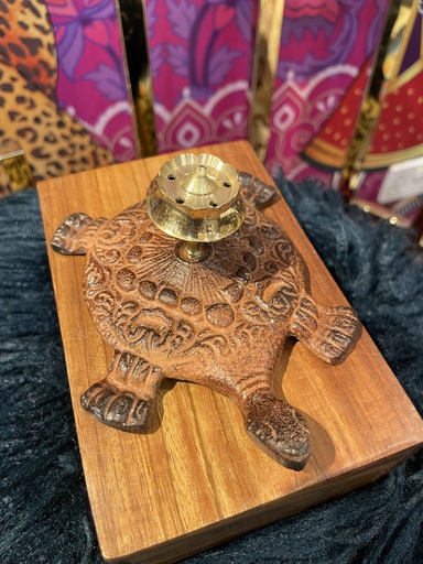 Turtle Incense Stick Burner-Brown