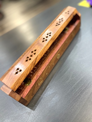 Incense Burner Wooden Box w/Storage