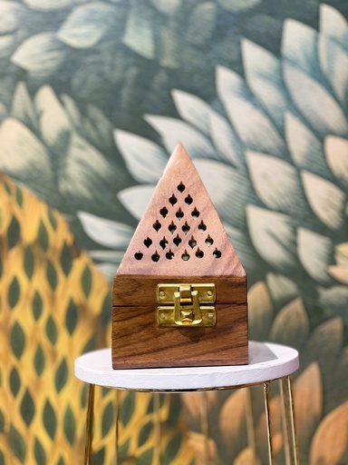 Wooden Pyramid Shape Incense Burner