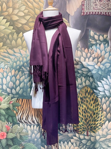 Maroon Plain Kashmiri Shawl