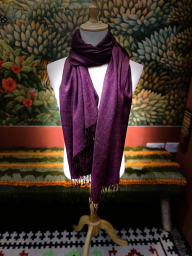 Plain Maroon Angora Stole