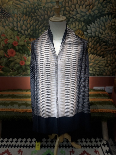 Reversible Mixed Color Kashmiri Shawl-Gray