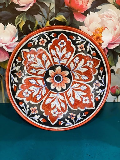 Hand Painted Plates Wall Decor-Red/S