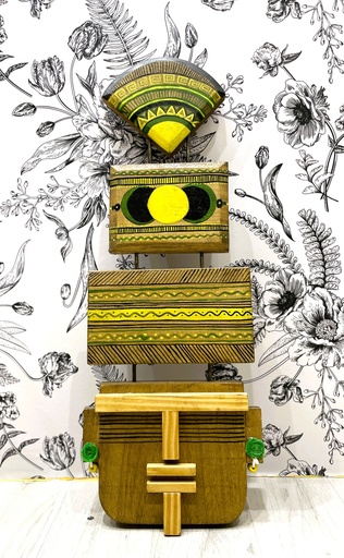 Handcrafted/Painted Wooden Tribal Wall Decor