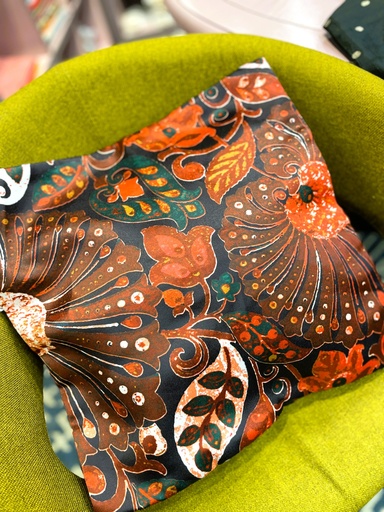 Digital Prints Floral Cushion Cover-Red