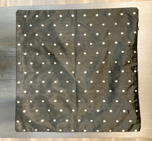 Polka Dots Cushion Cover-Black