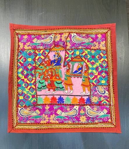 Royal Heritage Embroidery Cushion Cover
