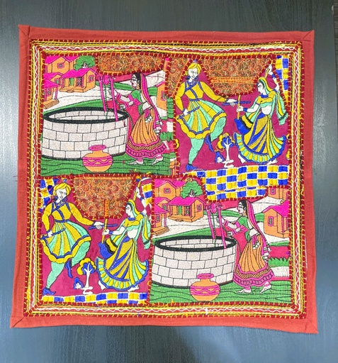 Royal Heritage Embroidery Cushion Cover