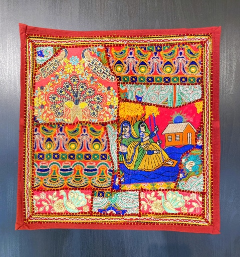 Royal Heritage Embroidery Cushion Cover
