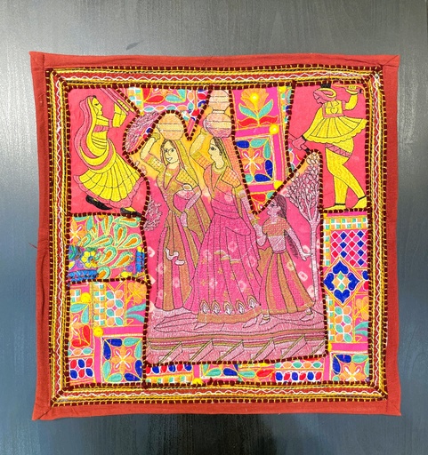 Royal Heritage Embroidery Cushion Cover