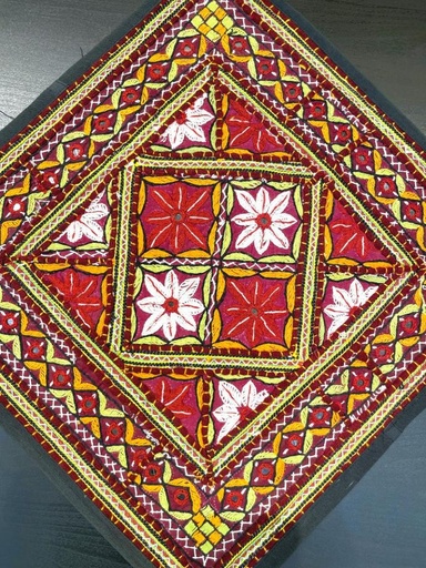 Floral Embroidery Cushion Cover