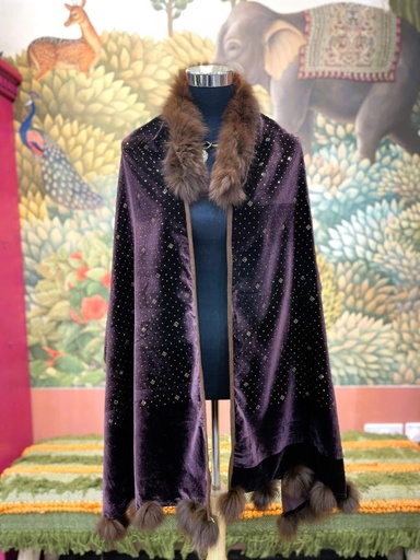 Natural Fur Capes-Blue (copy)