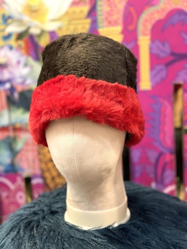 Winter Fur Hat-Red/Brown