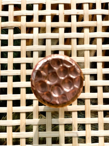 Hammered Copper Knob-Flat
