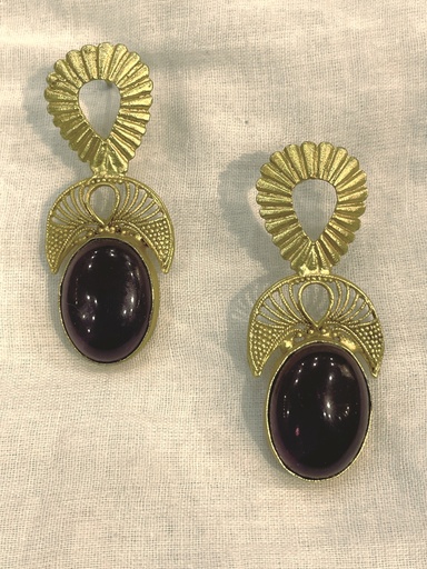 Gold Plated Jade Stone Fish Earrings (copy)