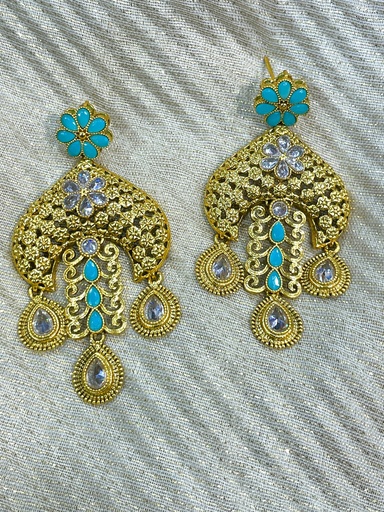 Gold Tone Fancy Earrings
